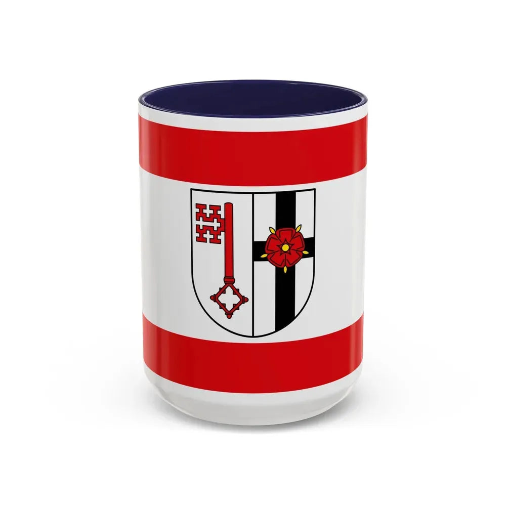 Flag of Soest Germany - Accent Coffee Mug 15oz Navy - Go Mug Yourself