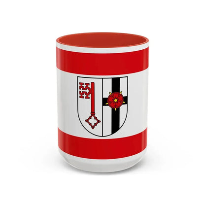 Flag of Soest Germany - Accent Coffee Mug 15oz Red - Go Mug Yourself