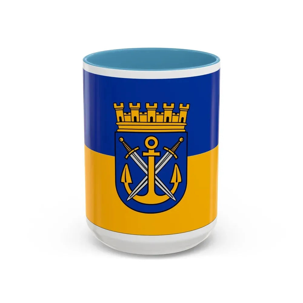 Flag of Solingen Germany - Accent Coffee Mug 15oz Light Blue - Go Mug Yourself
