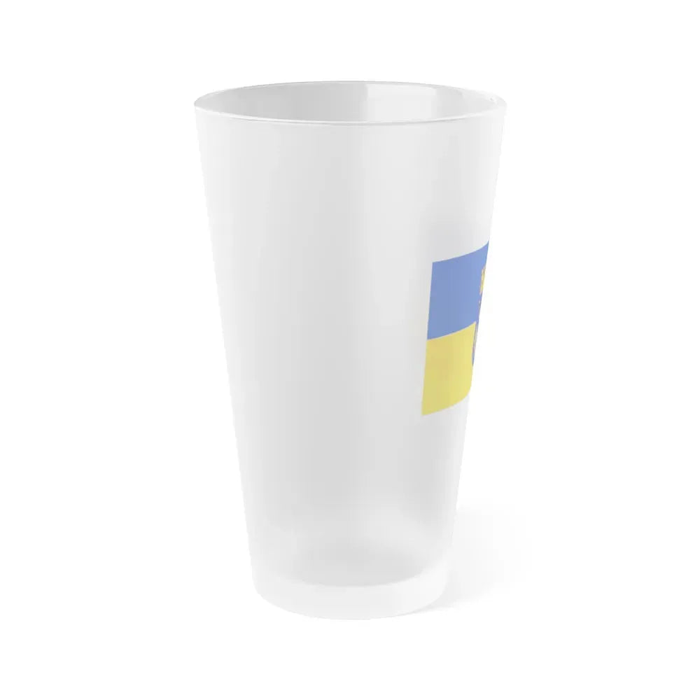 Flag of Solingen Germany - Frosted Pint Glass 16oz - Go Mug Yourself