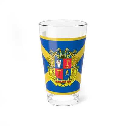 Flag of Solomianka district (Ukraine) Pint Glass 16oz 16oz - Go Mug Yourself