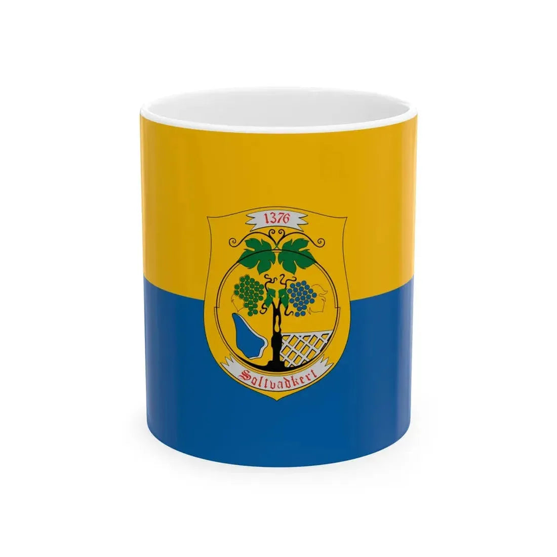 Flag of Soltvadkert (Hungary) White Coffee Mug 11oz - Go Mug Yourself