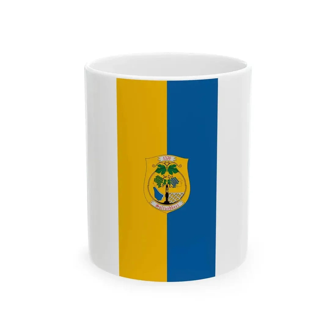 Flag of Soltvadkert vertical (Hungary) White Coffee Mug 11oz - Go Mug Yourself