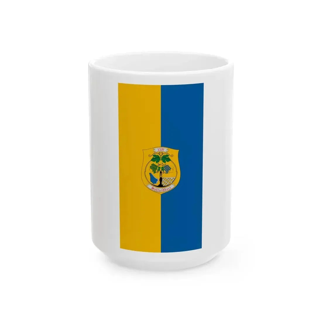 Flag of Soltvadkert vertical (Hungary) White Coffee Mug 15oz - Go Mug Yourself