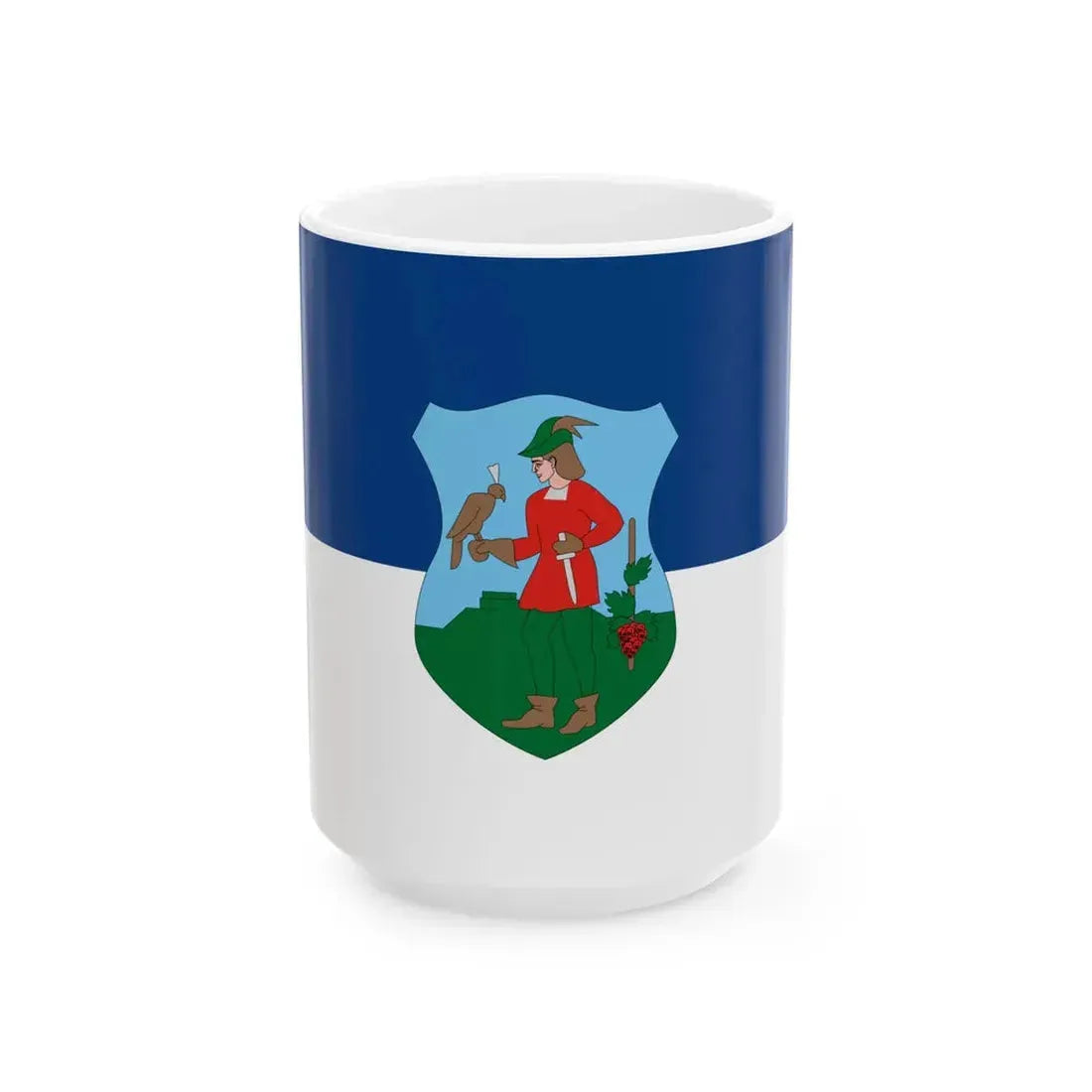 Flag of Solymar ceremonial (Hungary) White Coffee Mug 15oz - Go Mug Yourself