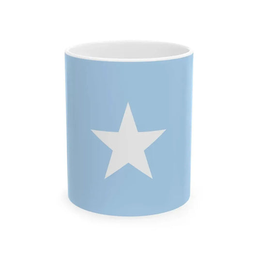 Flag of Somalia sky blue (Mali) White Coffee Mug 11oz - Go Mug Yourself