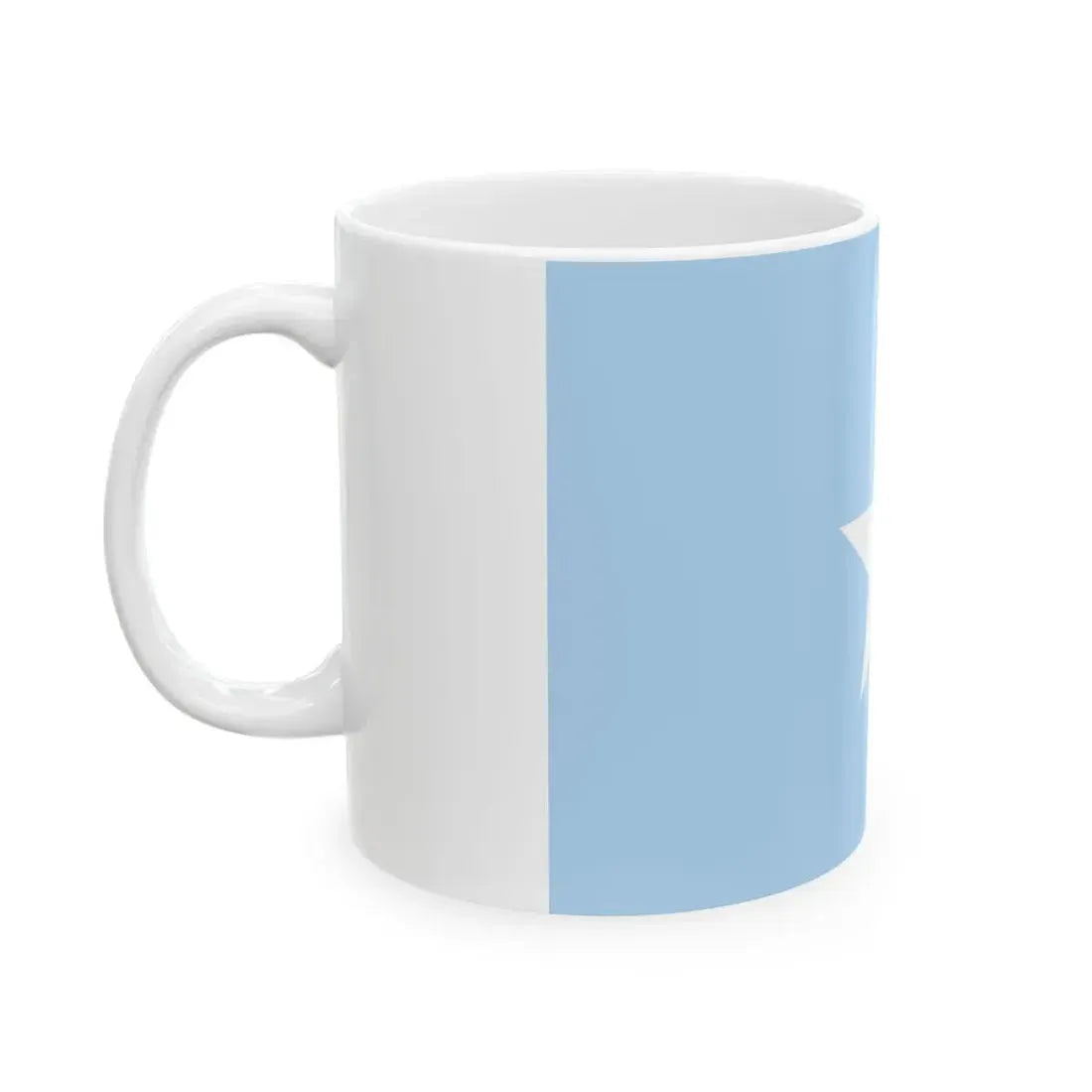 Flag of Somalia sky blue (Mali) White Coffee Mug - Go Mug Yourself