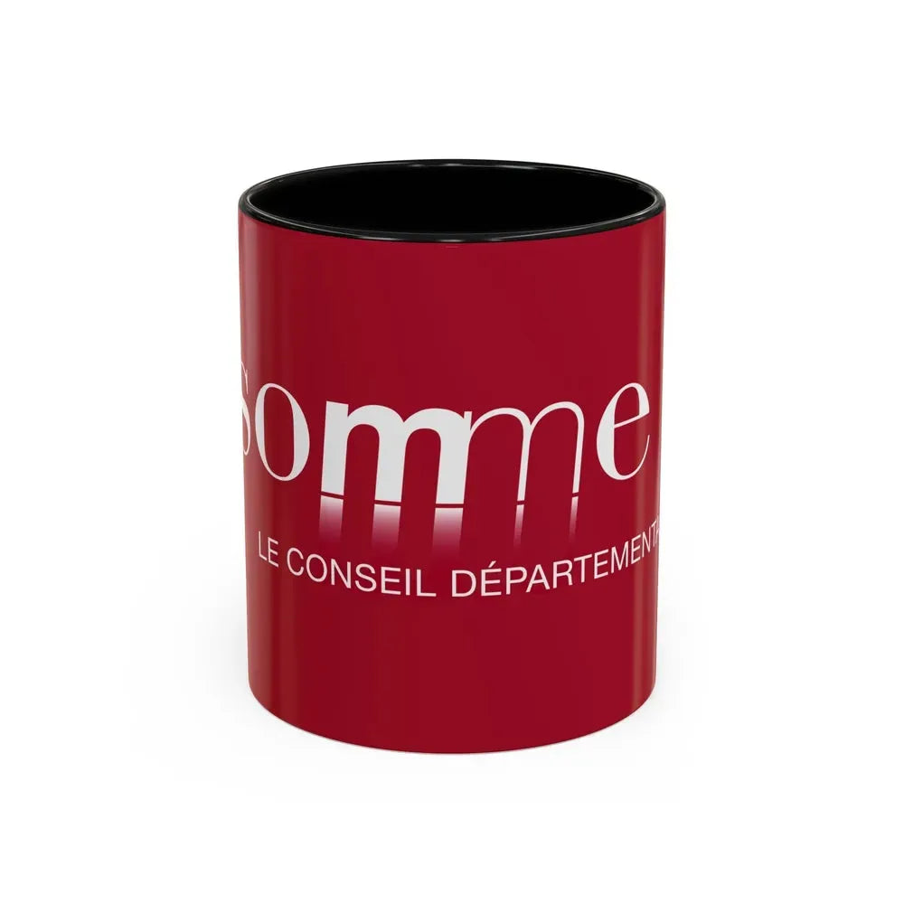 Flag of Somme France - Accent Coffee Mug 11oz Black - Go Mug Yourself