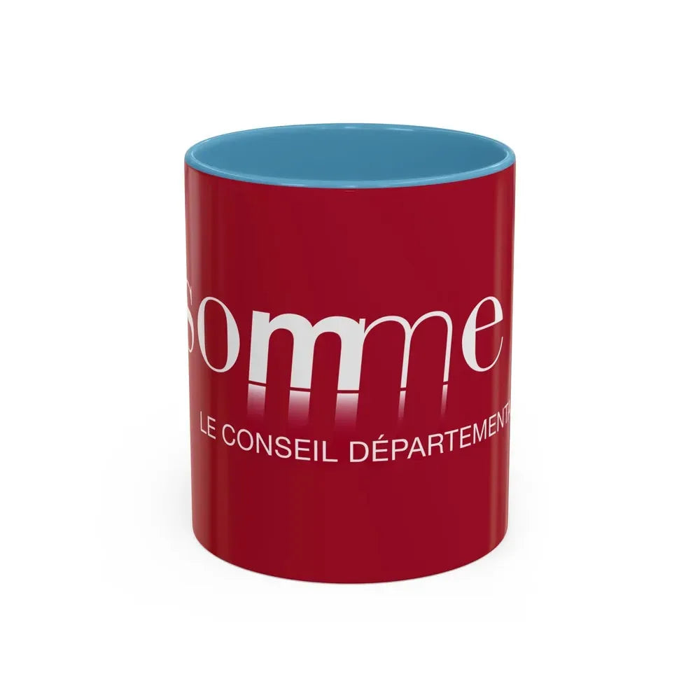 Flag of Somme France - Accent Coffee Mug 11oz Light Blue - Go Mug Yourself