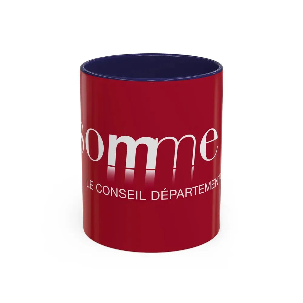 Flag of Somme France - Accent Coffee Mug 11oz Navy - Go Mug Yourself