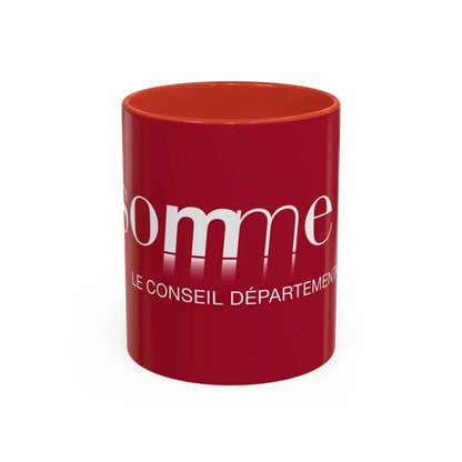 Flag of Somme France - Accent Coffee Mug 11oz Red - Go Mug Yourself
