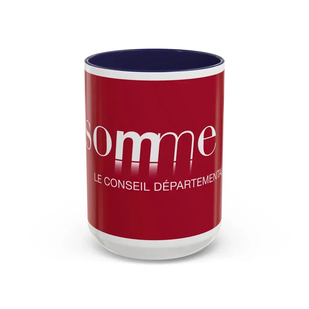 Flag of Somme France - Accent Coffee Mug 15oz Navy - Go Mug Yourself