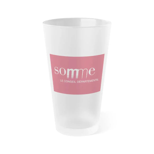 Flag of Somme France - Frosted Pint Glass 16oz 16oz Frosted - Go Mug Yourself