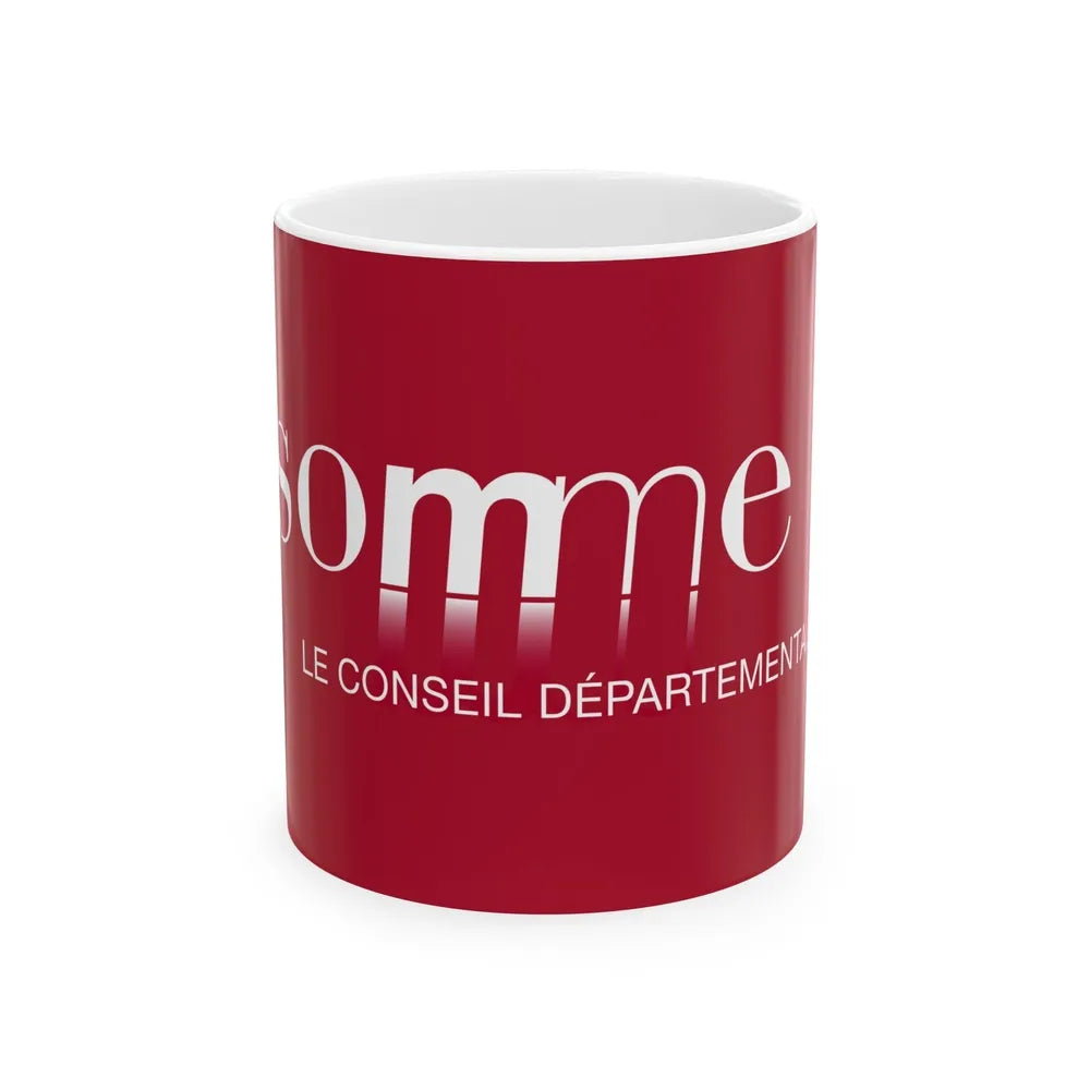 Flag of Somme France - White Coffee Mug-11oz-Go Mug Yourself