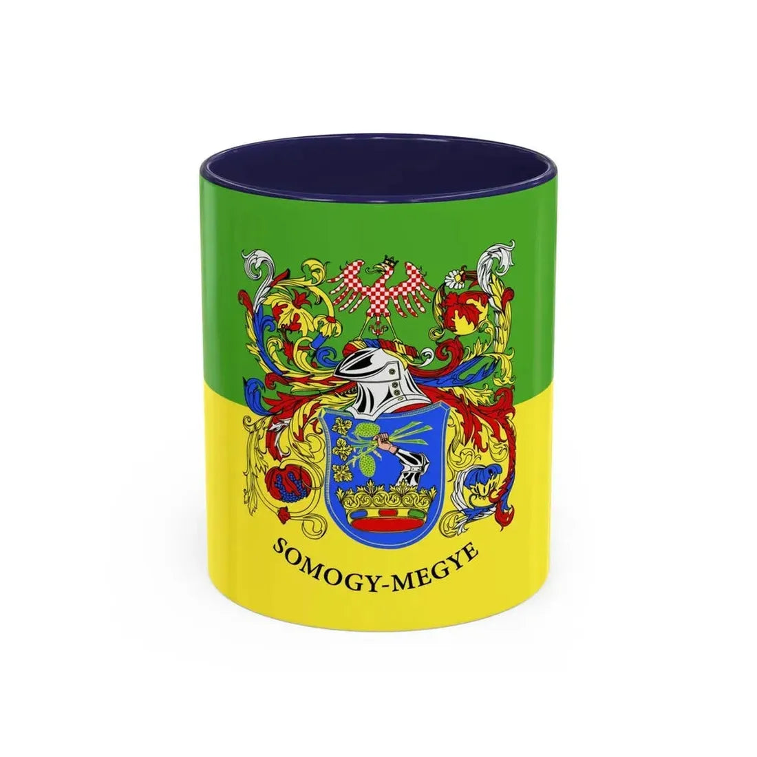 Flag of Somogy County Hungary - Accent Coffee Mug 11oz Navy - Go Mug Yourself