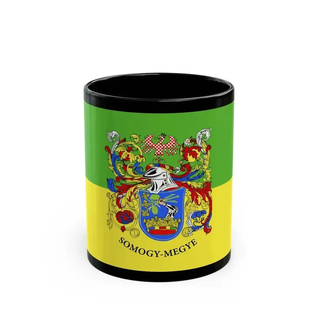 Flag of Somogy County Hungary - Black Coffee Mug 11oz - Go Mug Yourself