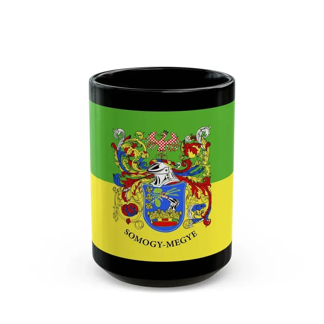 Flag of Somogy County Hungary - Black Coffee Mug 15oz - Go Mug Yourself