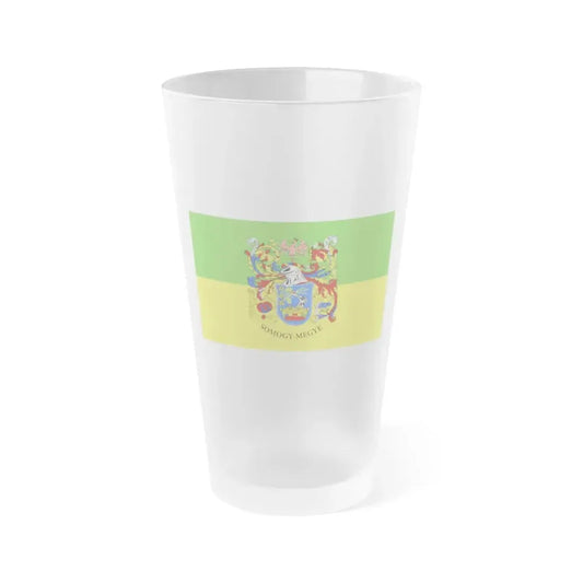 Flag of Somogy County Hungary - Frosted Pint Glass 16oz 16oz Frosted - Go Mug Yourself