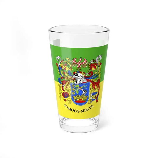 Flag of Somogy County Hungary - Pint Glass 16oz 16oz - Go Mug Yourself