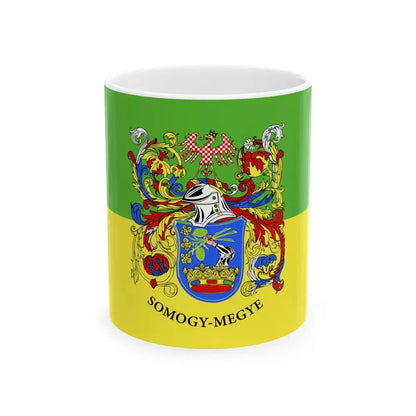 Flag of Somogy County Hungary - White Coffee Mug 11oz - Go Mug Yourself
