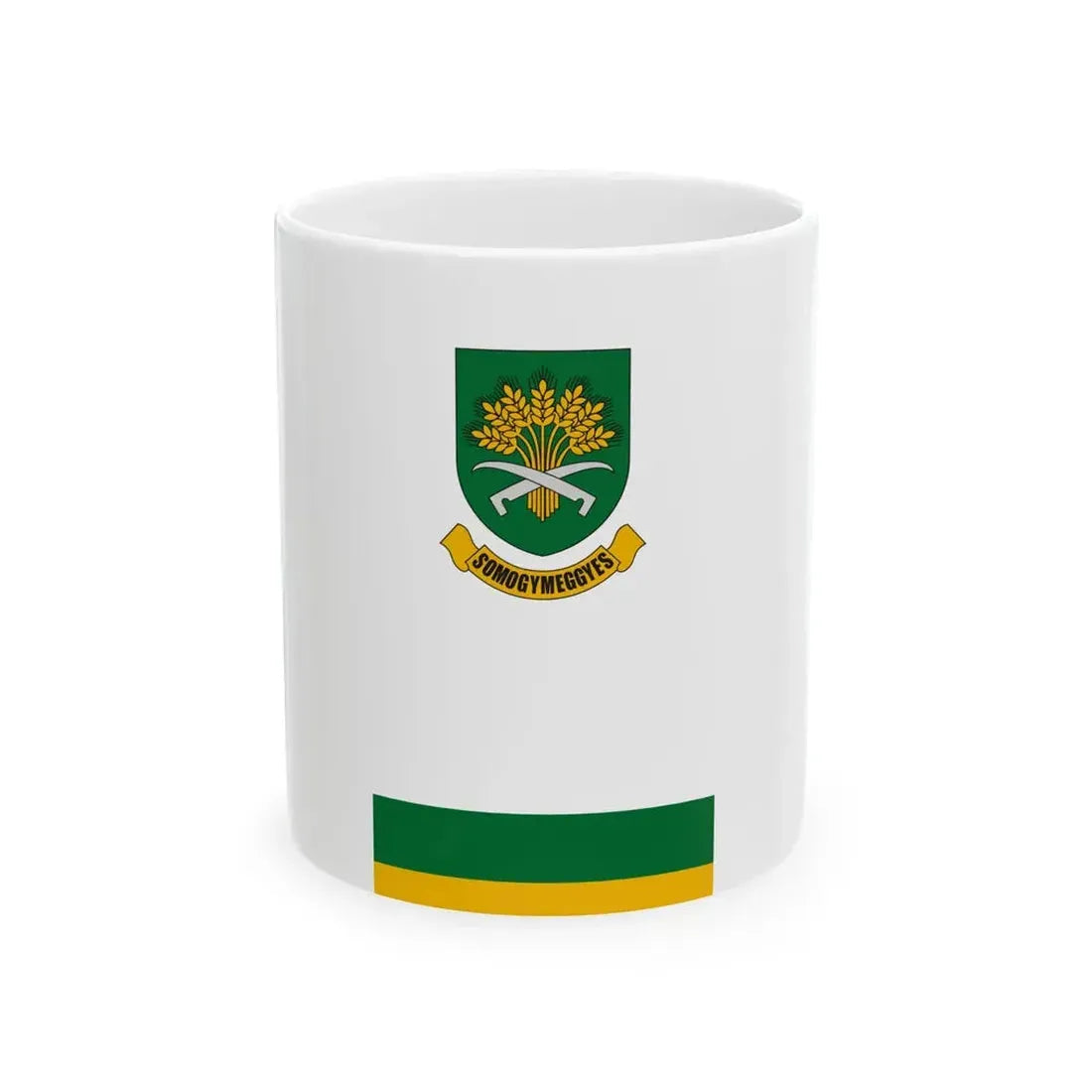 Flag of Somogymeggyes (Hungary) White Coffee Mug 11oz - Go Mug Yourself