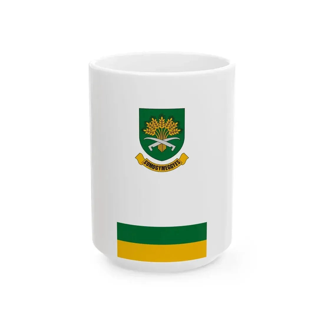Flag of Somogymeggyes (Hungary) White Coffee Mug 15oz - Go Mug Yourself