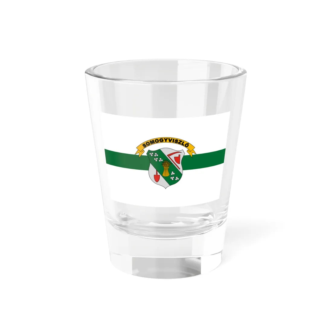Flag of Somogyviszlo (Hungary) Shot Glass 1.5oz 1.5oz - Go Mug Yourself
