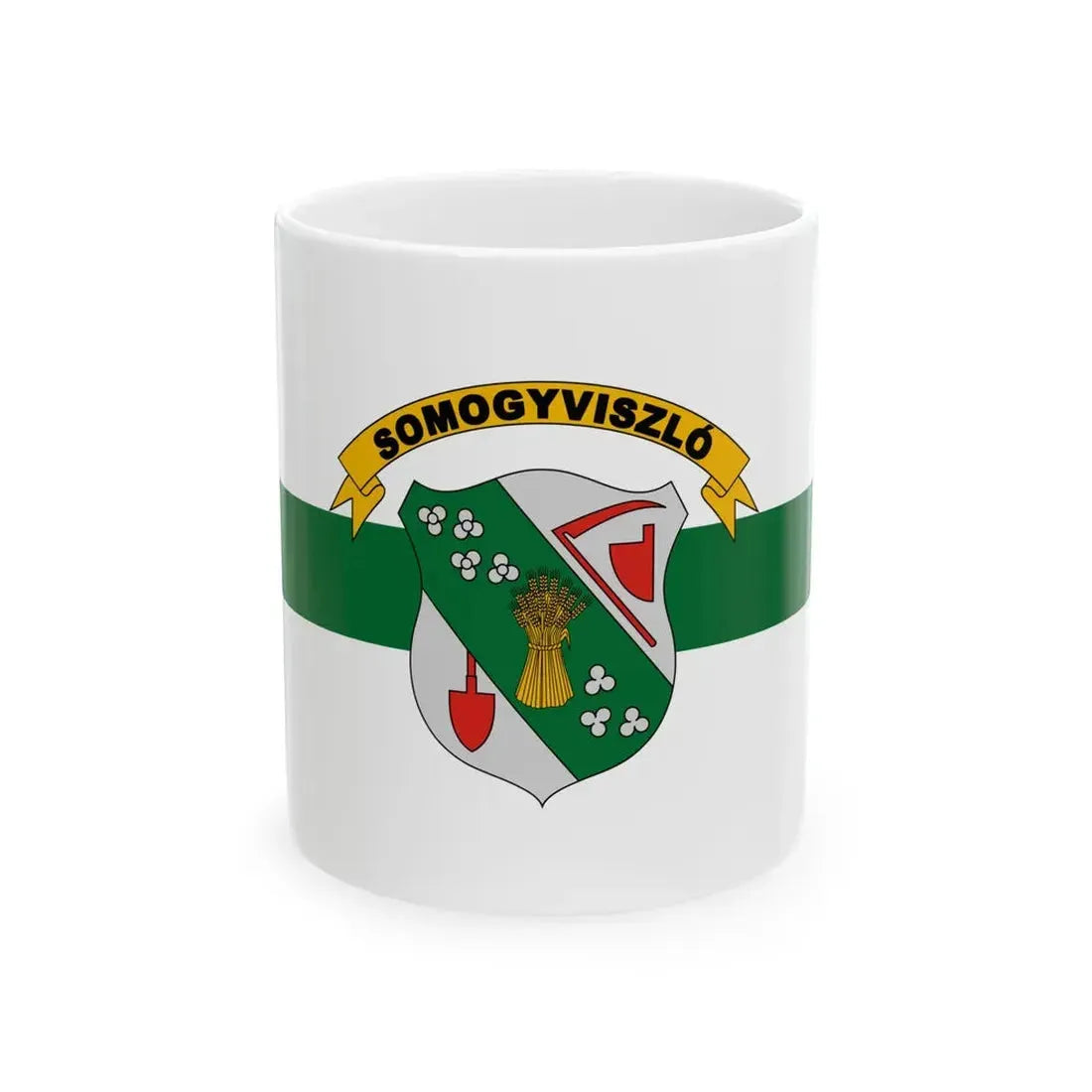 Flag of Somogyviszlo (Hungary) White Coffee Mug 11oz - Go Mug Yourself