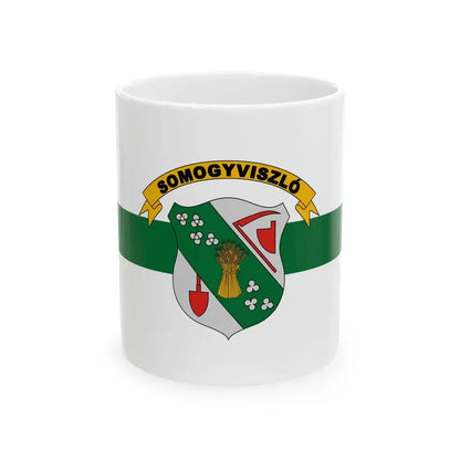 Flag of Somogyviszlo (Hungary) White Coffee Mug 11oz - Go Mug Yourself