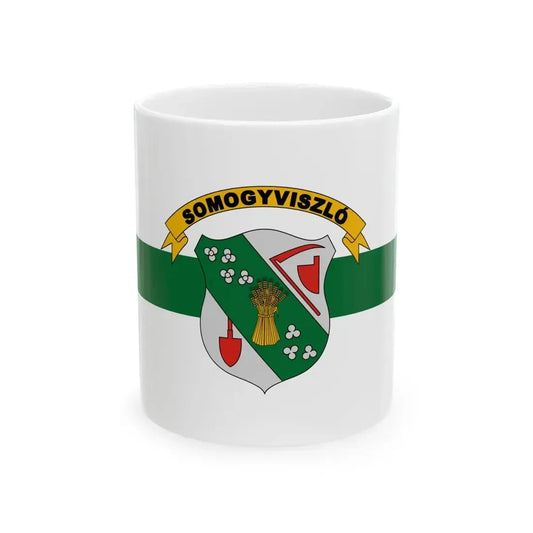 Flag of Somogyviszlo (Hungary) White Coffee Mug 11oz - Go Mug Yourself