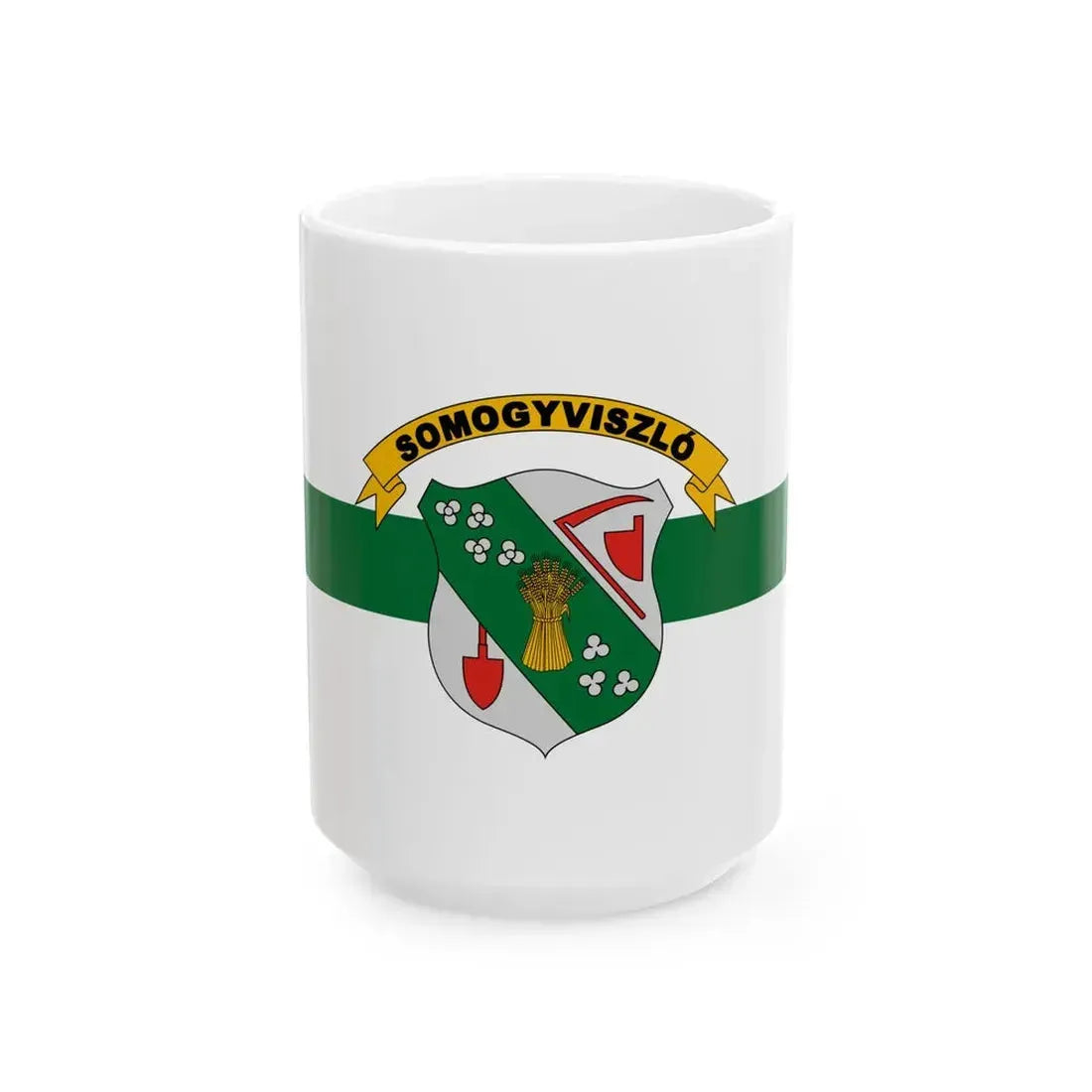 Flag of Somogyviszlo (Hungary) White Coffee Mug 15oz - Go Mug Yourself