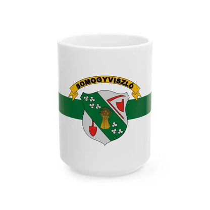 Flag of Somogyviszlo (Hungary) White Coffee Mug 15oz - Go Mug Yourself
