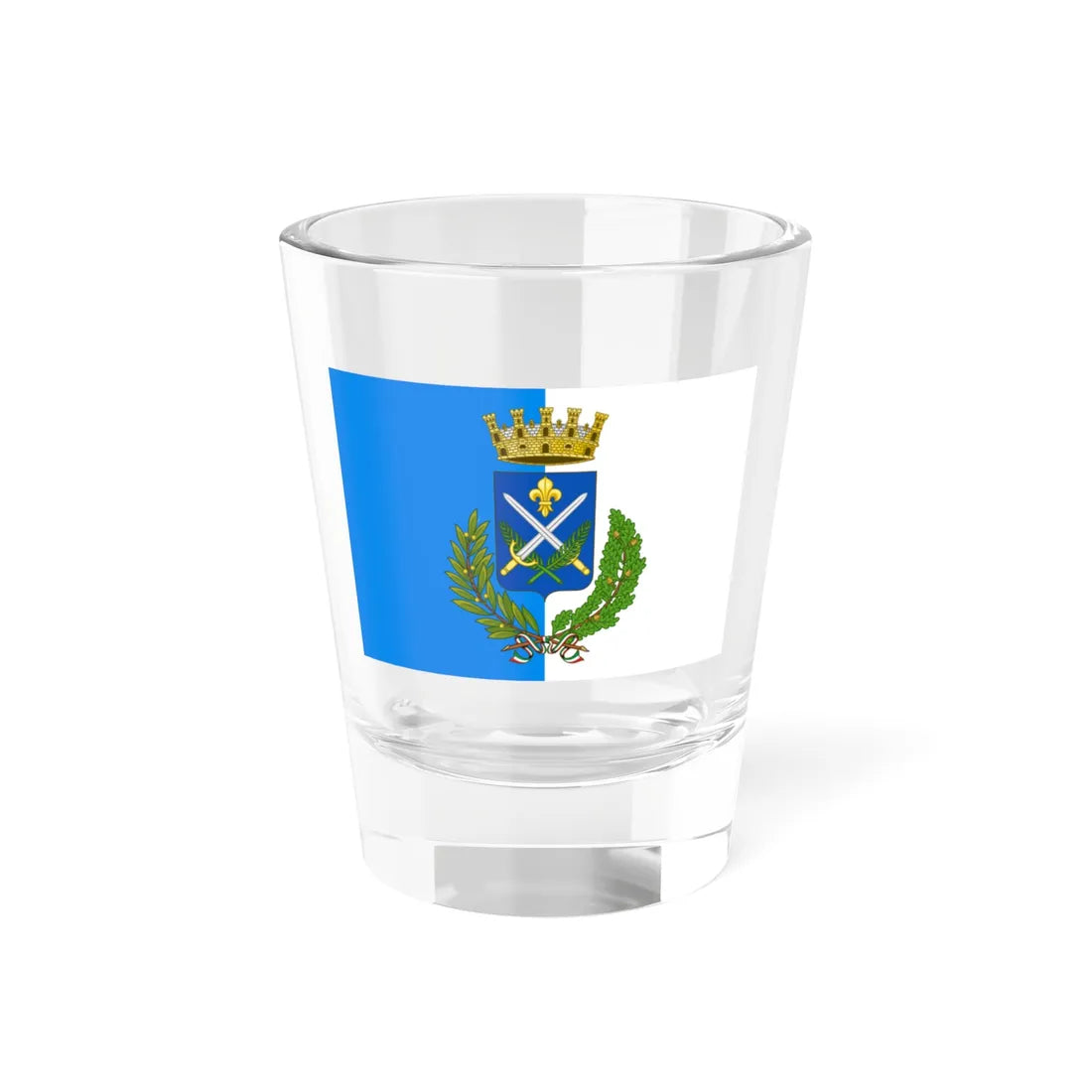 Flag of Sondrio City (Italy) Shot Glass 1.5oz 1.5oz - Go Mug Yourself