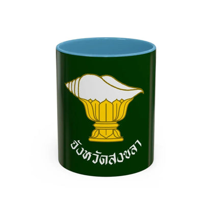 Flag of Songkhla Province Thailand - Accent Coffee Mug 11oz Light Blue - Go Mug Yourself