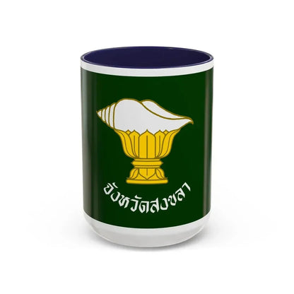 Flag of Songkhla Province Thailand - Accent Coffee Mug 15oz Navy - Go Mug Yourself