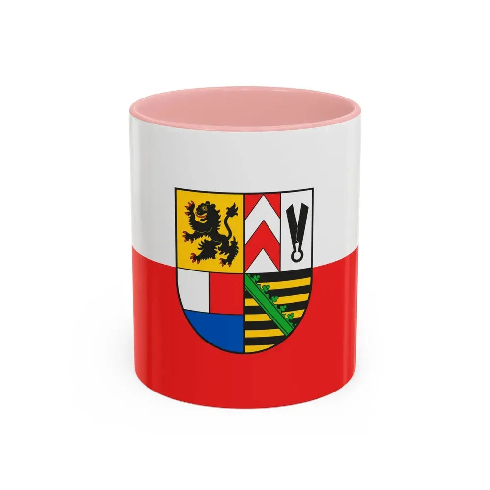 Flag of Sonneberg Germany - Accent Coffee Mug 11oz Pink - Go Mug Yourself