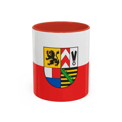 Flag of Sonneberg Germany - Accent Coffee Mug 11oz Red - Go Mug Yourself