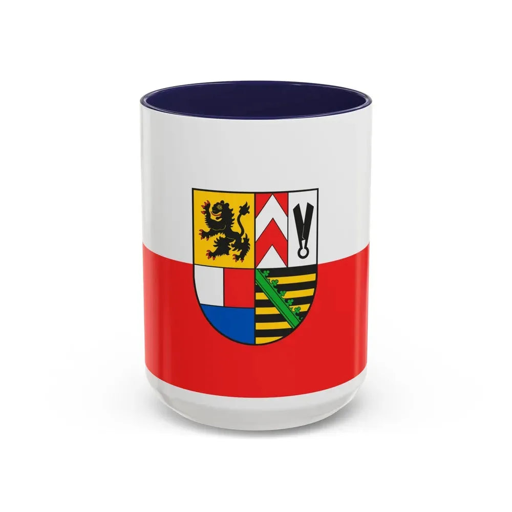 Flag of Sonneberg Germany - Accent Coffee Mug 15oz Navy - Go Mug Yourself