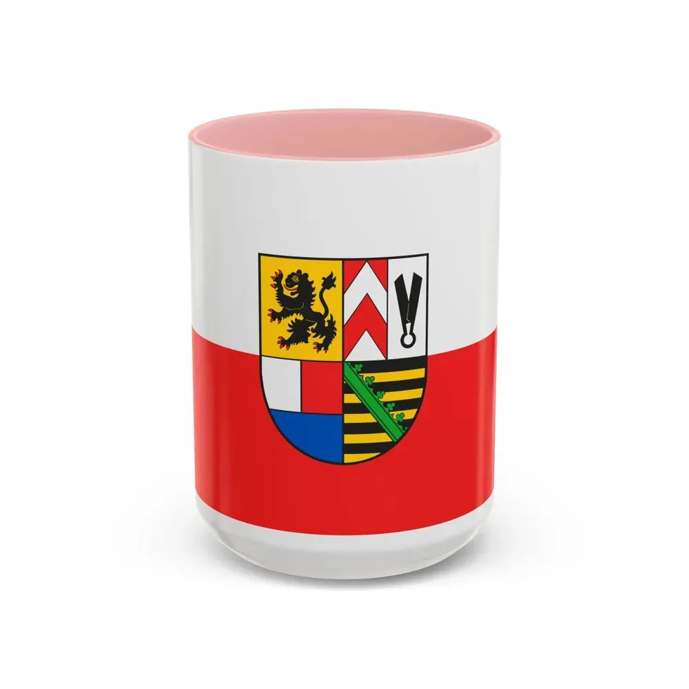 Flag of Sonneberg Germany - Accent Coffee Mug 15oz Pink - Go Mug Yourself