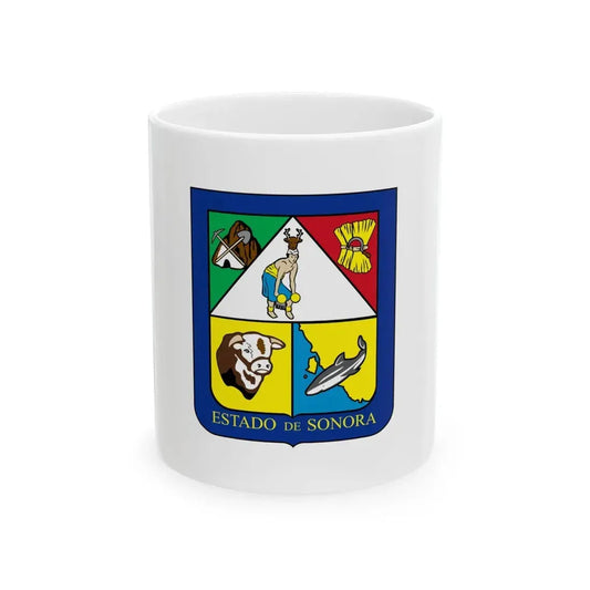 Flag of Sonora (Mexico) White Coffee Mug 11oz - Go Mug Yourself