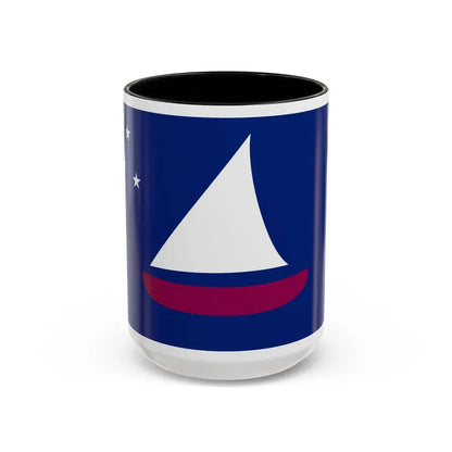 Flag of Sonsorol Palau - Accent Coffee Mug 15oz Black - Go Mug Yourself