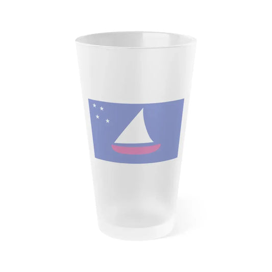 Flag of Sonsorol Palau - Frosted Pint Glass 16oz 16oz Frosted - Go Mug Yourself