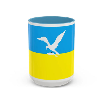 Flag of Sopot Poland - Accent Coffee Mug 15oz Light Blue - Go Mug Yourself