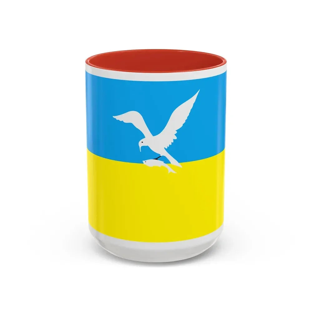 Flag of Sopot Poland - Accent Coffee Mug 15oz Red - Go Mug Yourself