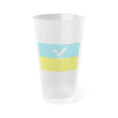 Flag of Sopot Poland - Frosted Pint Glass 16oz 16oz Frosted - Go Mug Yourself