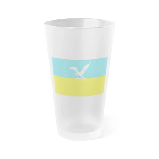 Flag of Sopot Poland - Frosted Pint Glass 16oz 16oz Frosted - Go Mug Yourself