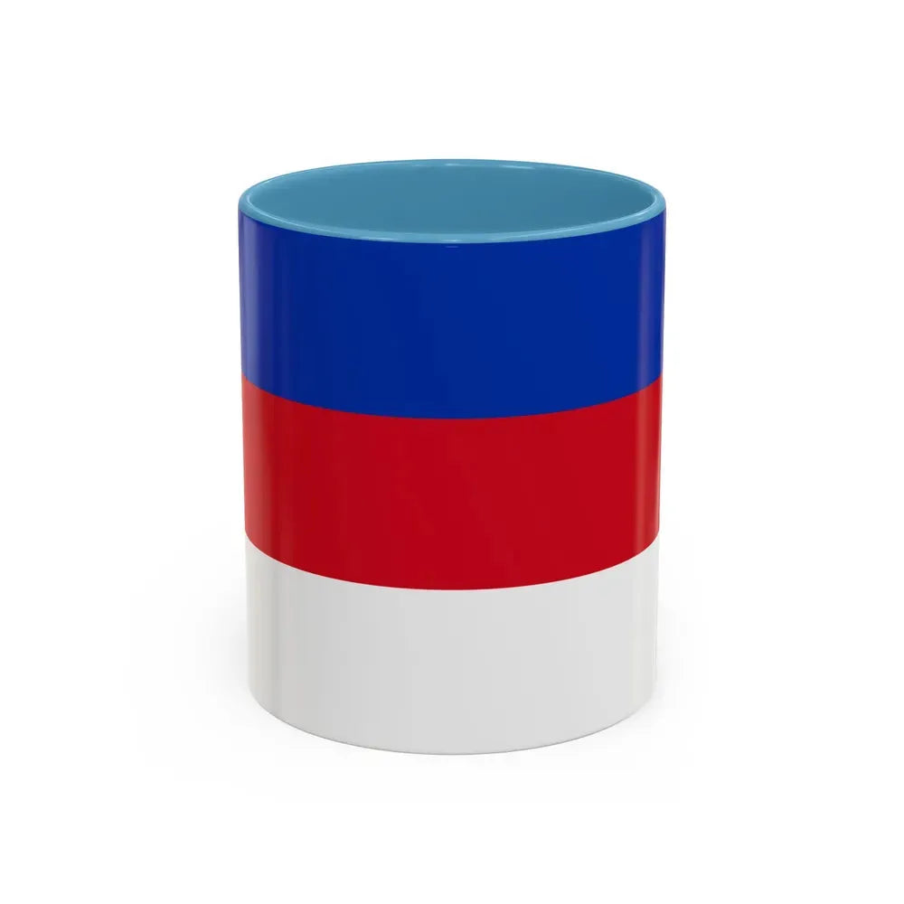 Flag of Sorbs Germany - Accent Coffee Mug 11oz Light Blue - Go Mug Yourself