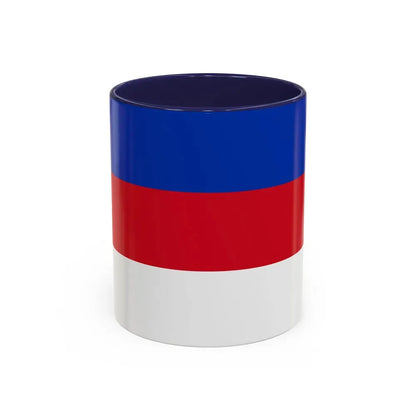 Flag of Sorbs Germany - Accent Coffee Mug 11oz Navy - Go Mug Yourself