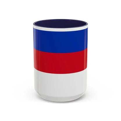 Flag of Sorbs Germany - Accent Coffee Mug 15oz Navy - Go Mug Yourself