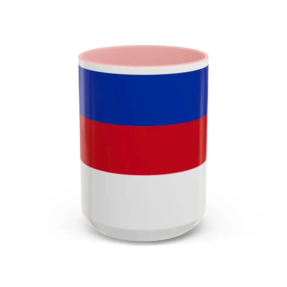 Flag of Sorbs Germany - Accent Coffee Mug 15oz Pink - Go Mug Yourself
